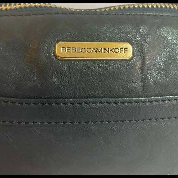 Rebecca Minkoff navy blue leather shoulder handbag - Picture 4 of 11